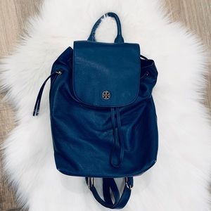 Tory Burch Blue Leather Backpack